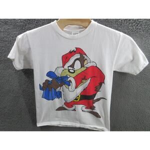 Looney Tunes Taz Bah Humbug T Shirt Christmas Vintage 1993 Wild Oats Tag Large